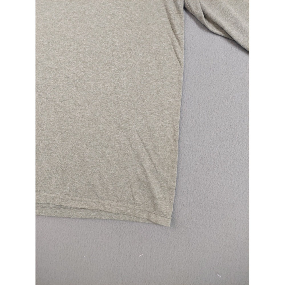 Nike Men Athletic Shirt M Gray Dri Fit 100% Polyester Logo Long Sleeve Crew Neck - Picture 5 of 16